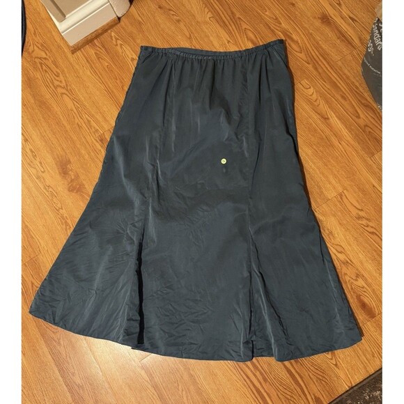 Eileen Fisher Maxi Skirt XL Gray Steel Silk Fairy Romantic Quiet Luxury READ - Picture 12 of 13